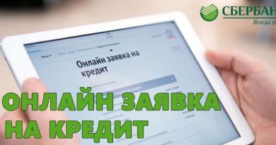 онлайн заявка на кредит Сбербанк